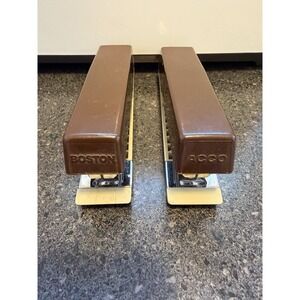 Set Of 2 Retro MCM Boston 55 Acco Vintage Staplers